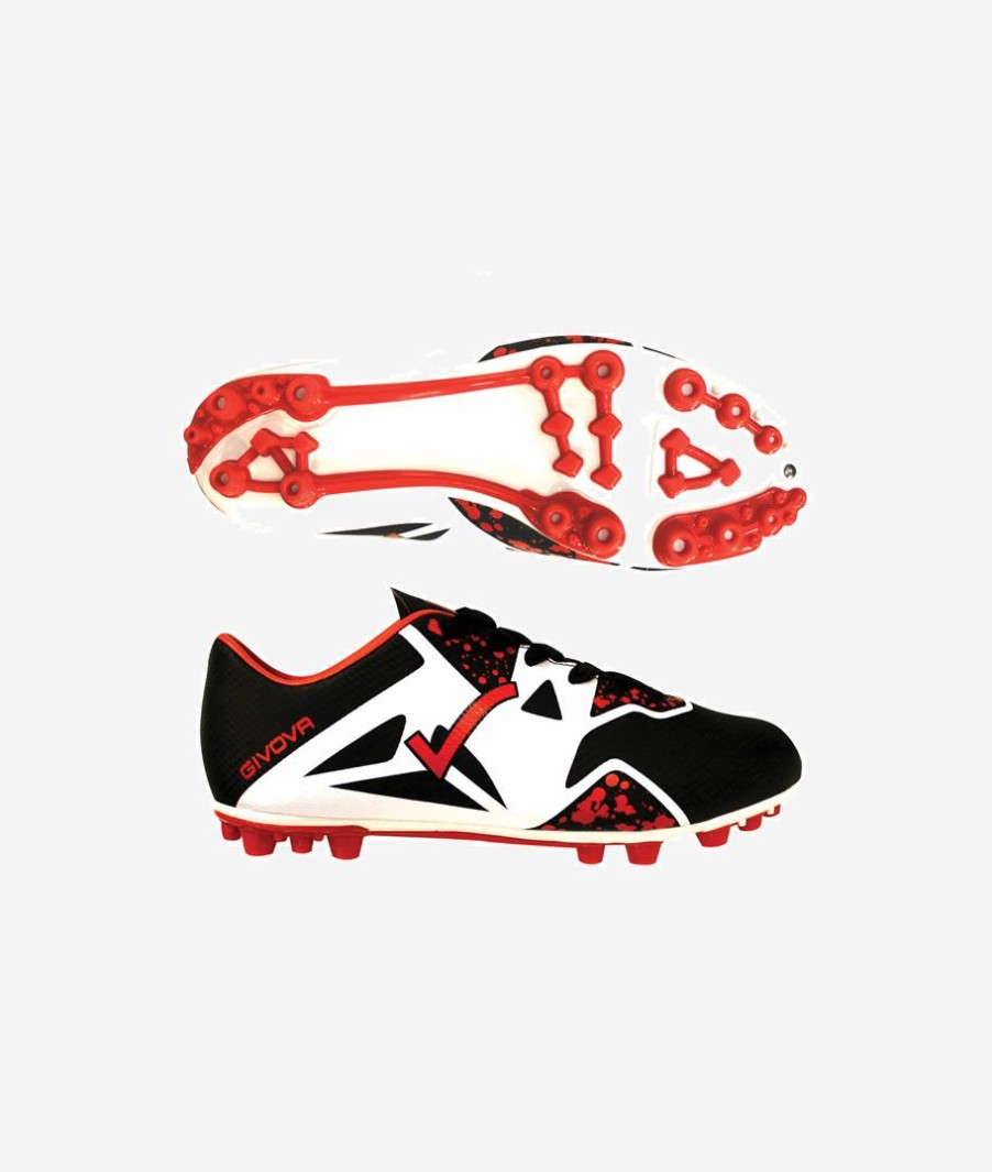 Sport Givova Scarpe | Scarpa Dribbling Da Calcio – Nero/Rosso