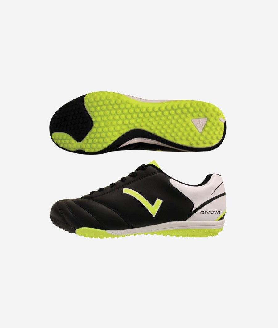 Sport Givova Scarpe | Scarpa Real Outdoor Da Calcio – Nero/Giallo Fluo