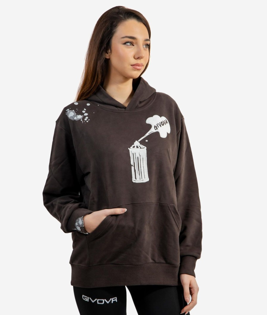 DONNA Givova Maglie e Felpe | Felpa Spray Brown Unisex