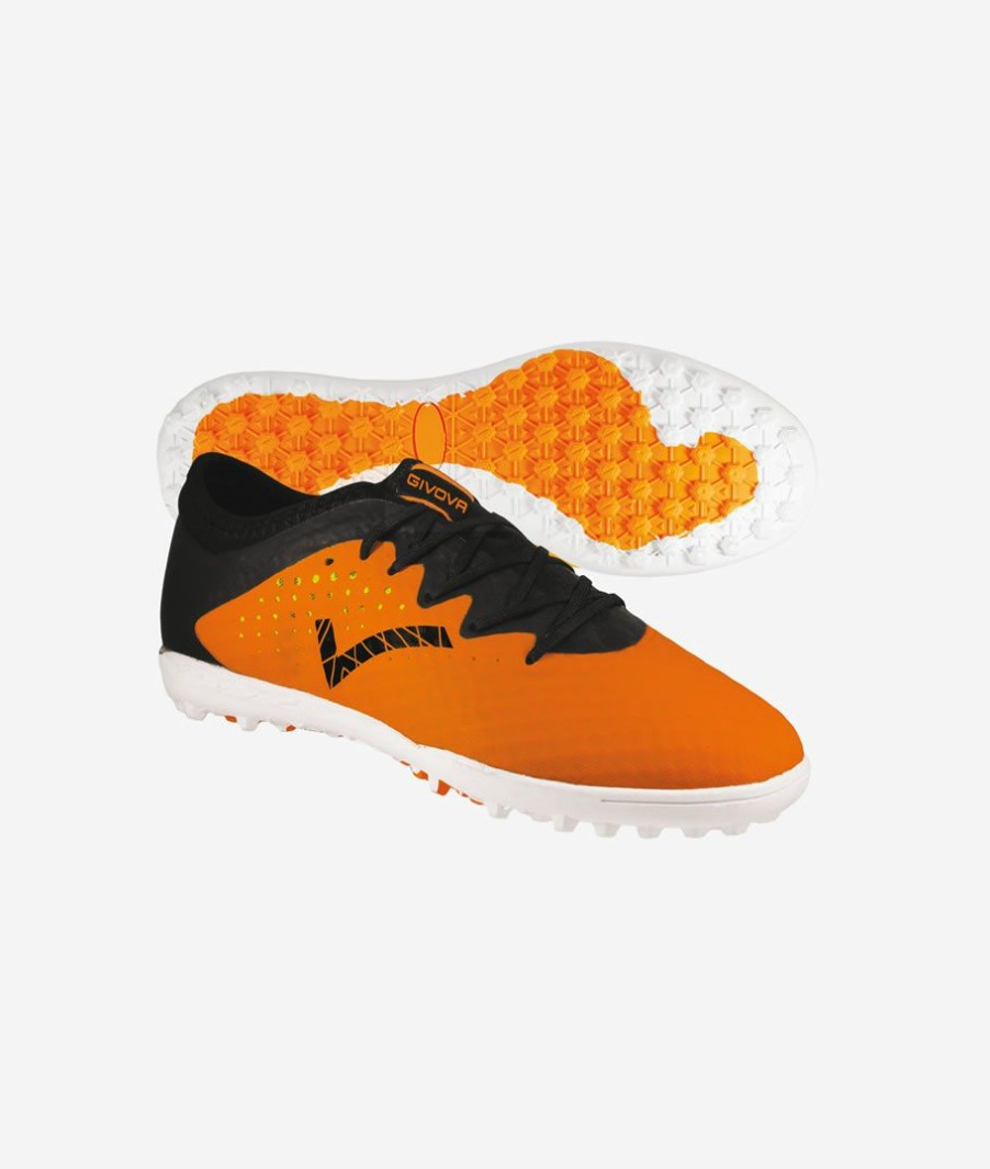 Sport Givova Scarpe | Scarpa Speed Da Calcetto – Arancio Fluo/Nero