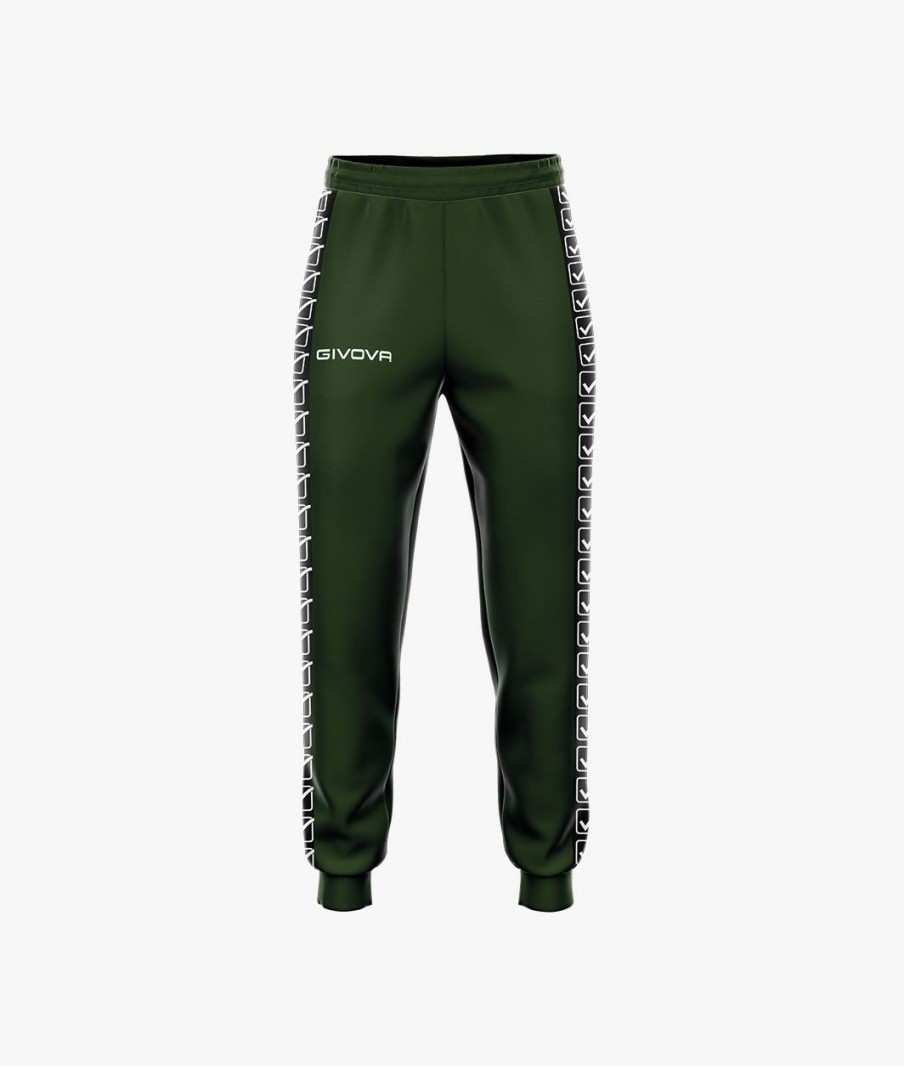 UOMO Givova Pantaloni | Pantalone Terry Band Military Green Verde Militare