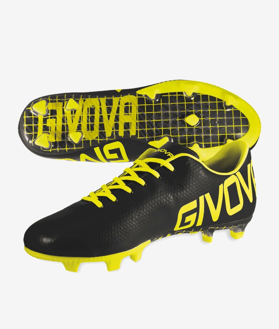 Sport Givova Scarpe | Scarpa Metal Da Calcio – Nero/Giallo Fluo