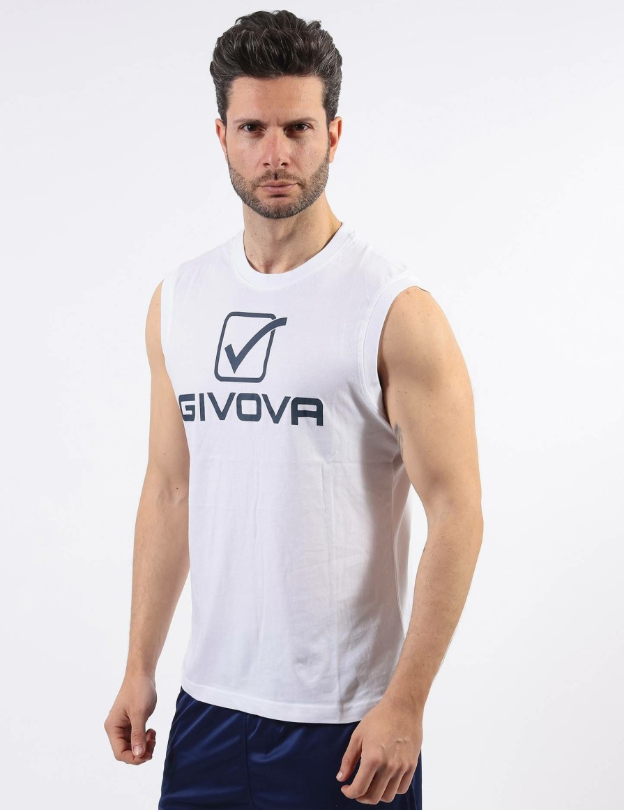 Bambino Givova Abbigliamento Palestra | Canotta Cotone Sponsor Logo Big