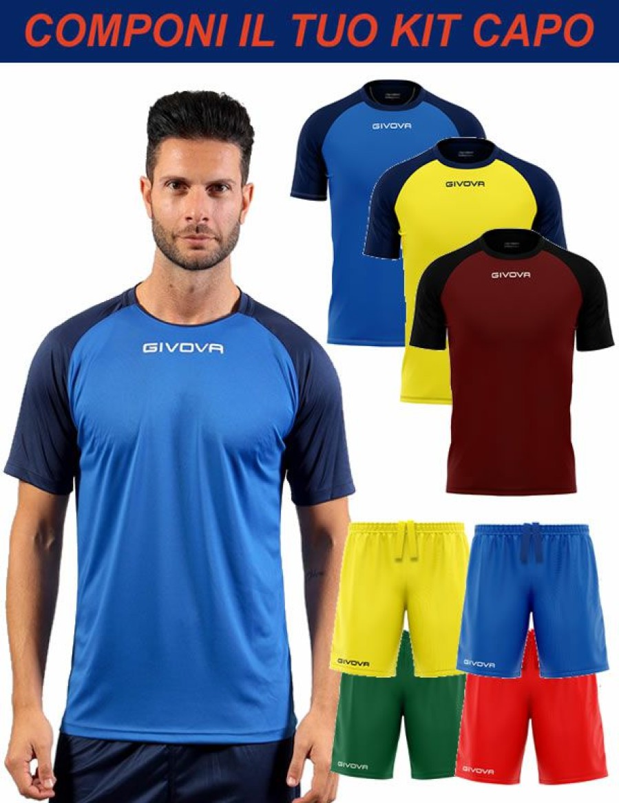 UOMO Givova Kit da Calcio | Kit Capo